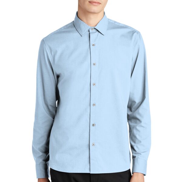 Long Sleeve Stretch Woven Shirt Thumbnail
