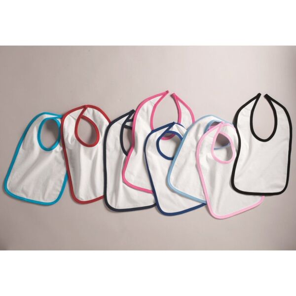 Infant Contrast Trim Premium Jersey Bib Thumbnail