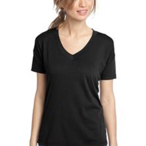 District Made™ - Ladies Modal Blend Relaxed V-Neck Tee. DM480  Thumbnail