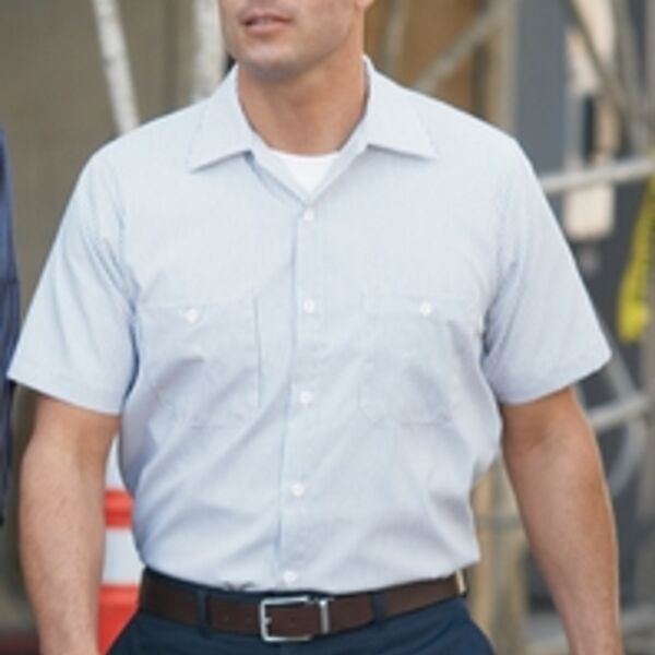 CornerStone® - Long Sleeve Striped Industrial Work Shirt. CS10 Thumbnail